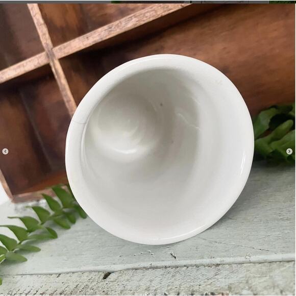 Vtg Brown Transferware TOOTHBRUSH HOLDER CUP Ironstone Daffodil Flower Vanity - Picture 3 of 6